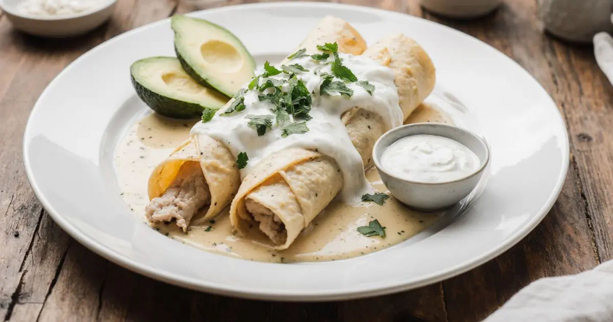 Creamy White Chicken Enchiladas Made Easy